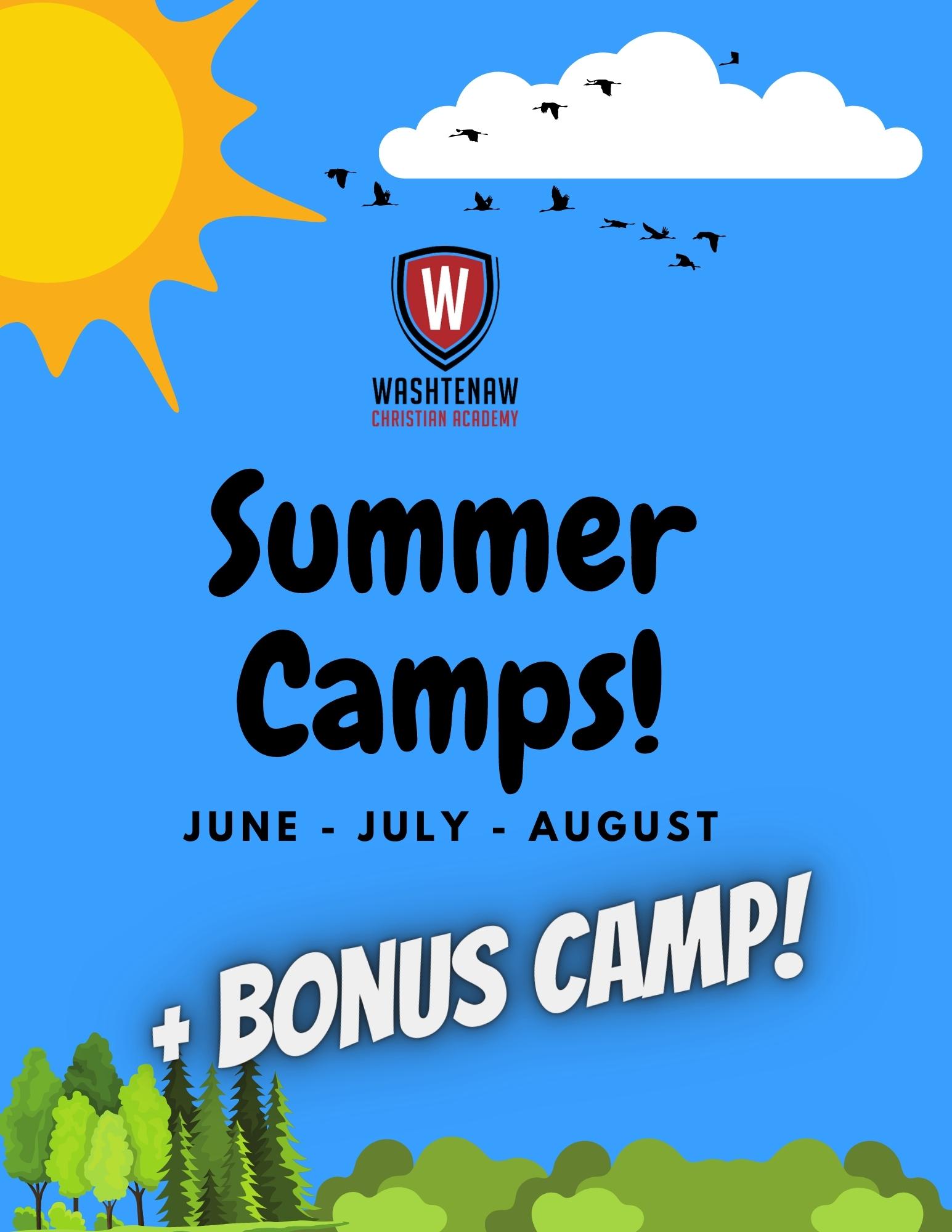 Summer Camps Washtenaw Christian Academy